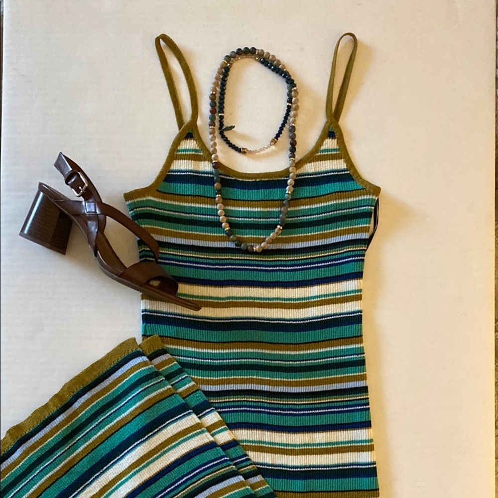 H&M Multicolor Striped KnitMaxi Dress